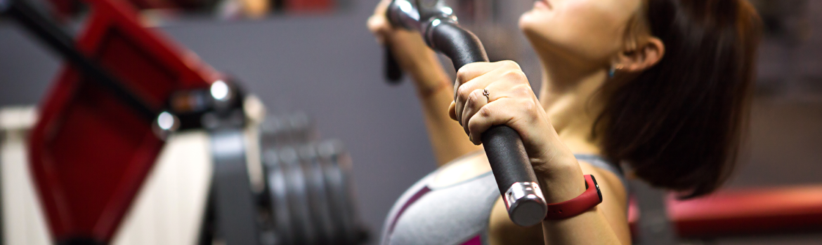 Person på gym